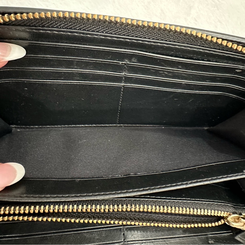 Coach Mercer Black Accordion Long Zip Wallet Amazing Condition - Picture 4 of 14